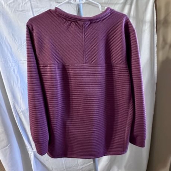L.L. Bean Airlight Knit Crewneck Pullover Womens XL Petite Berry Heather - Picture 3 of 8